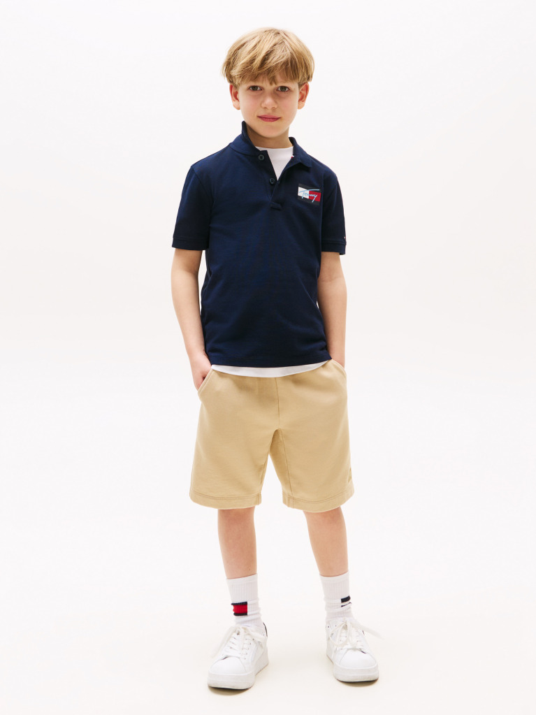 Blue Signature Logo Regular Fit Polo Shirt  Boys