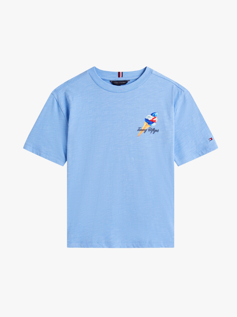 Blue Back Graphic Textured T-Shirt  Boys