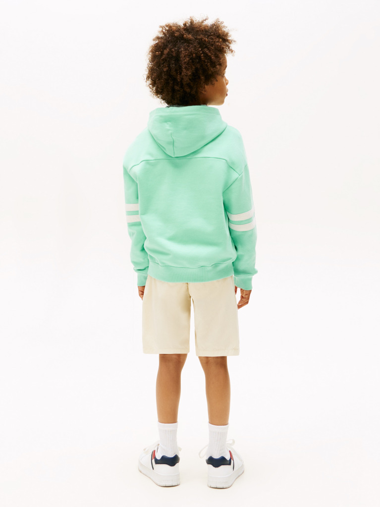 Green Mixed Logo Graphic Hoody  Boys