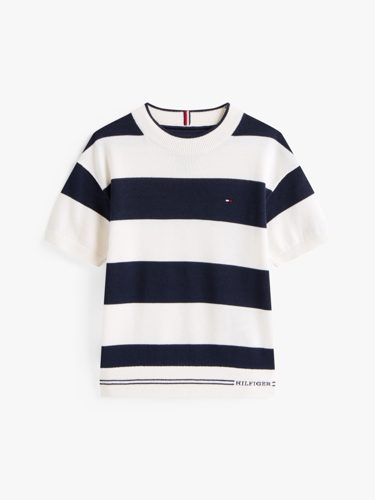 Multi Rugby Stripe Short Sleeve Jumper  Boys