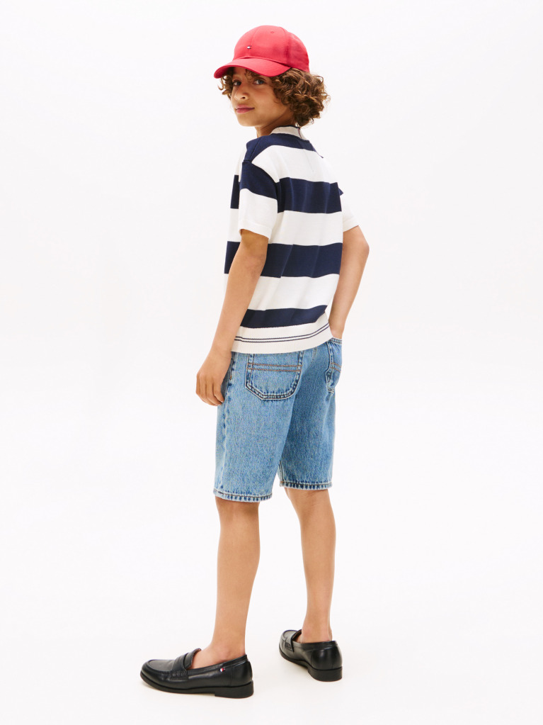 Multi Rugby Stripe Short Sleeve Jumper  Boys