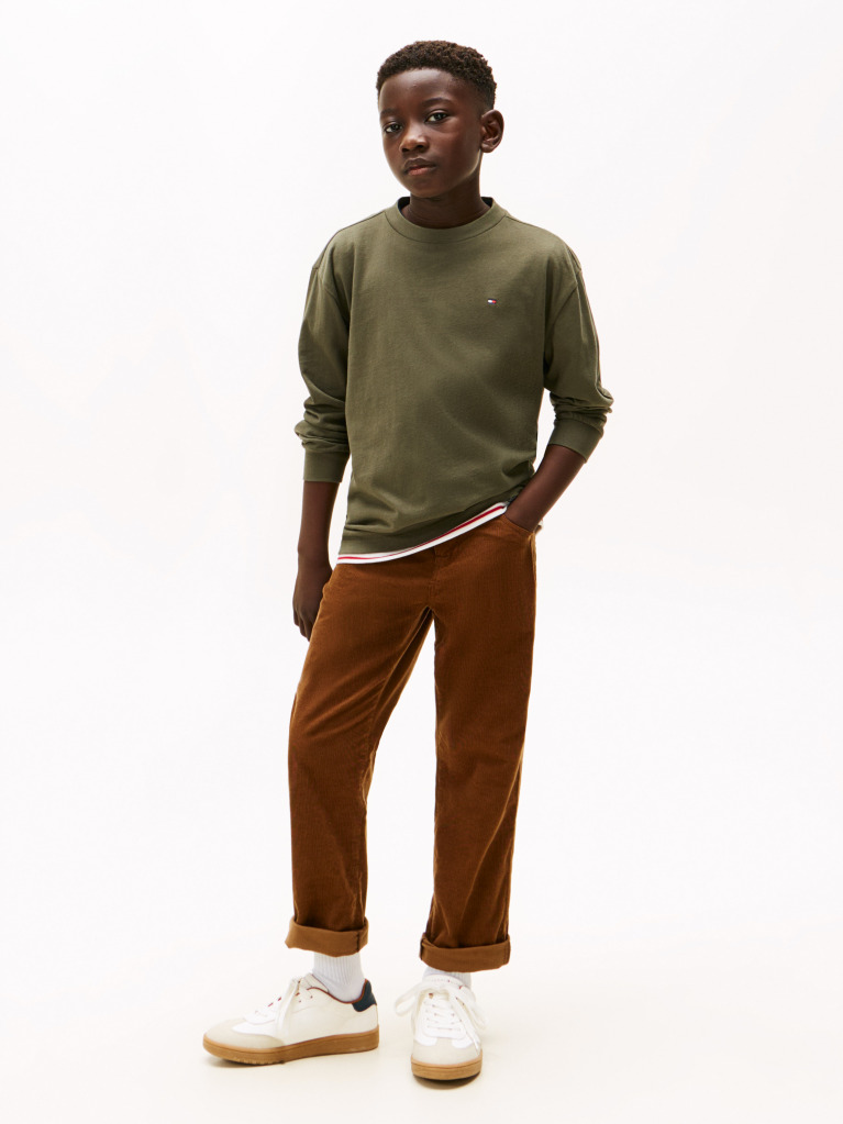 Green Essential Jersey Long Sleeve T-Shirt  Boys