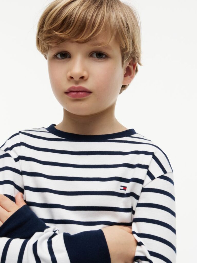Multi Essential Stripe Relaxed Long Sleeve T-Shirt  Boys