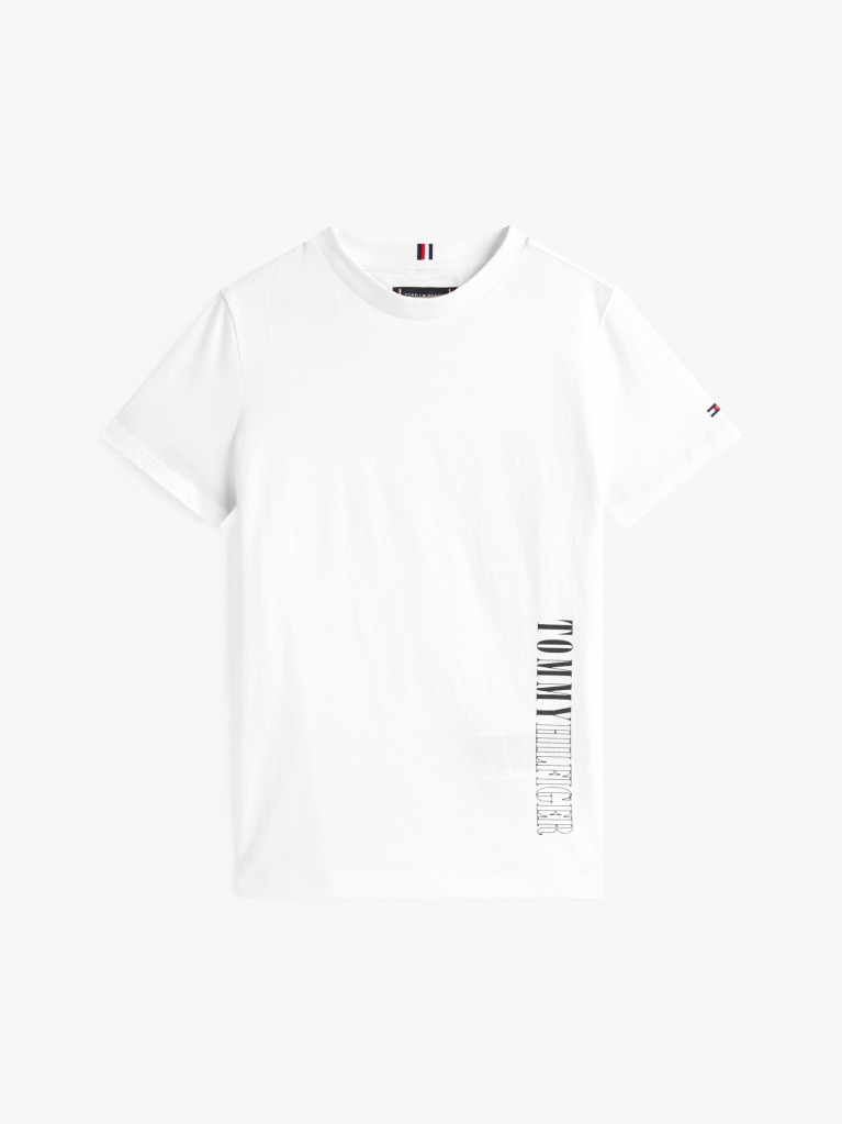 White Contrast Logo Graphic T-Shirt  Boys