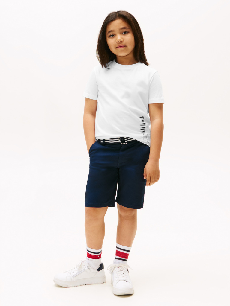 White Contrast Logo Graphic T-Shirt  Boys