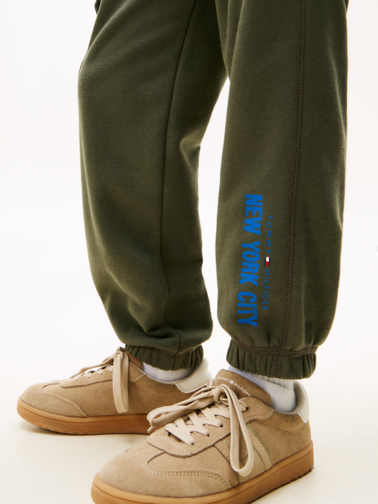 Green NYC Print Cargo Sweatpants  Boys