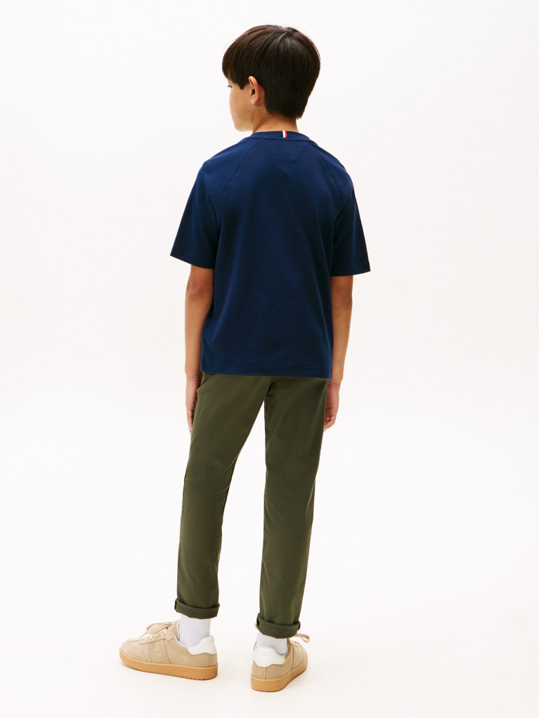 Blue Tonal TH Crest Crew Neck T-Shirt  Boys