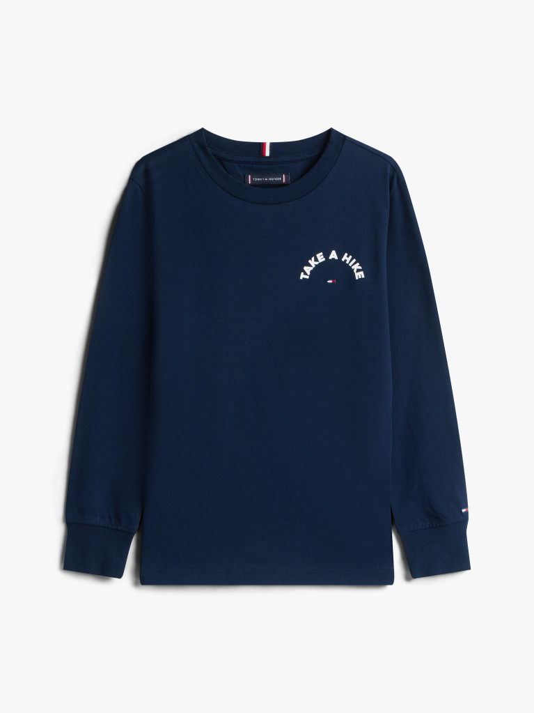 Blue Take A Hike Print Long Sleeve Tee  Boys