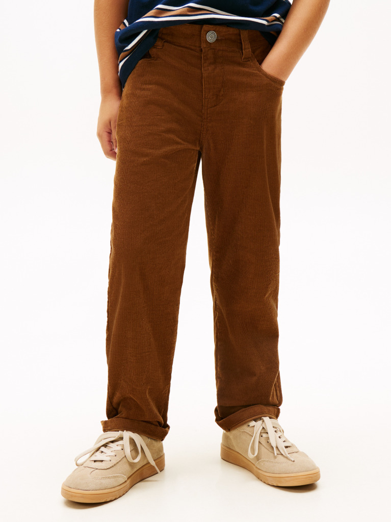 Brown Skater Fit Corduroy Trousers  Boys