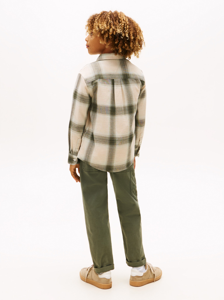 Multi Regular Fit Waffle Knit Check Shirt  Boys