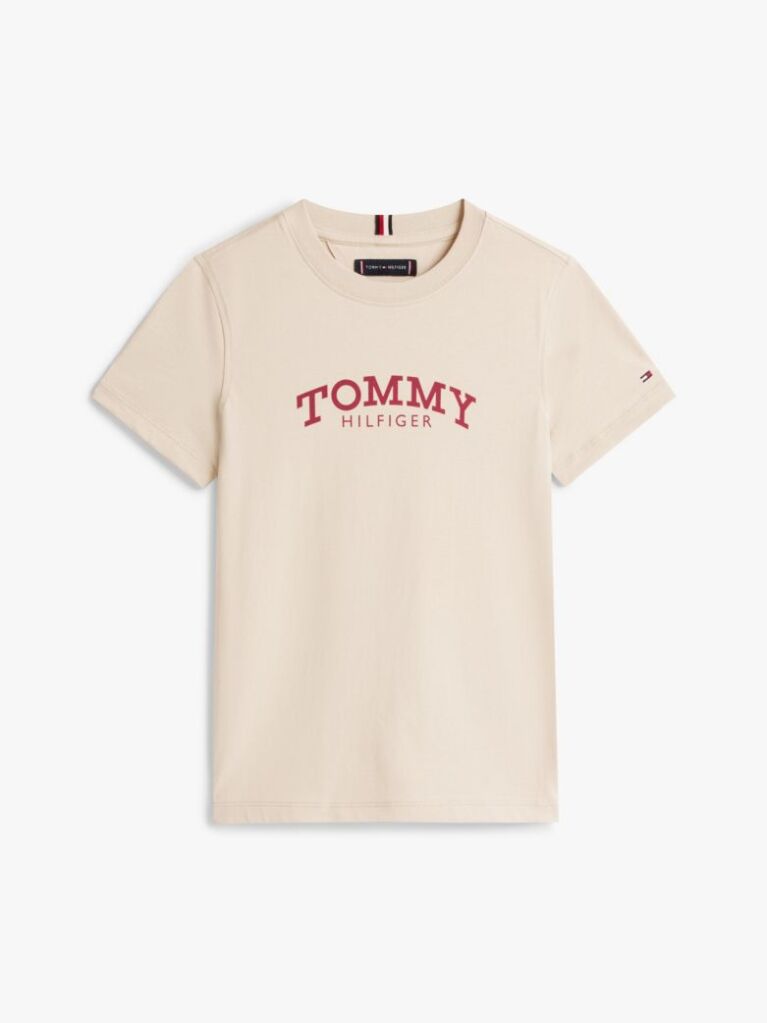 Beige Logo Print T-Shirt  Boys