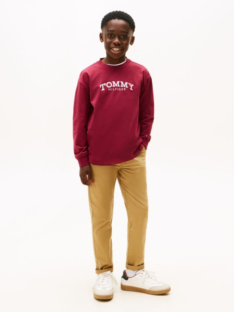 Red Logo Print Long Sleeve T-Shirt  Boys