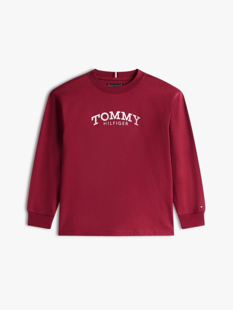 Red Logo Print Long Sleeve T-Shirt  Boys