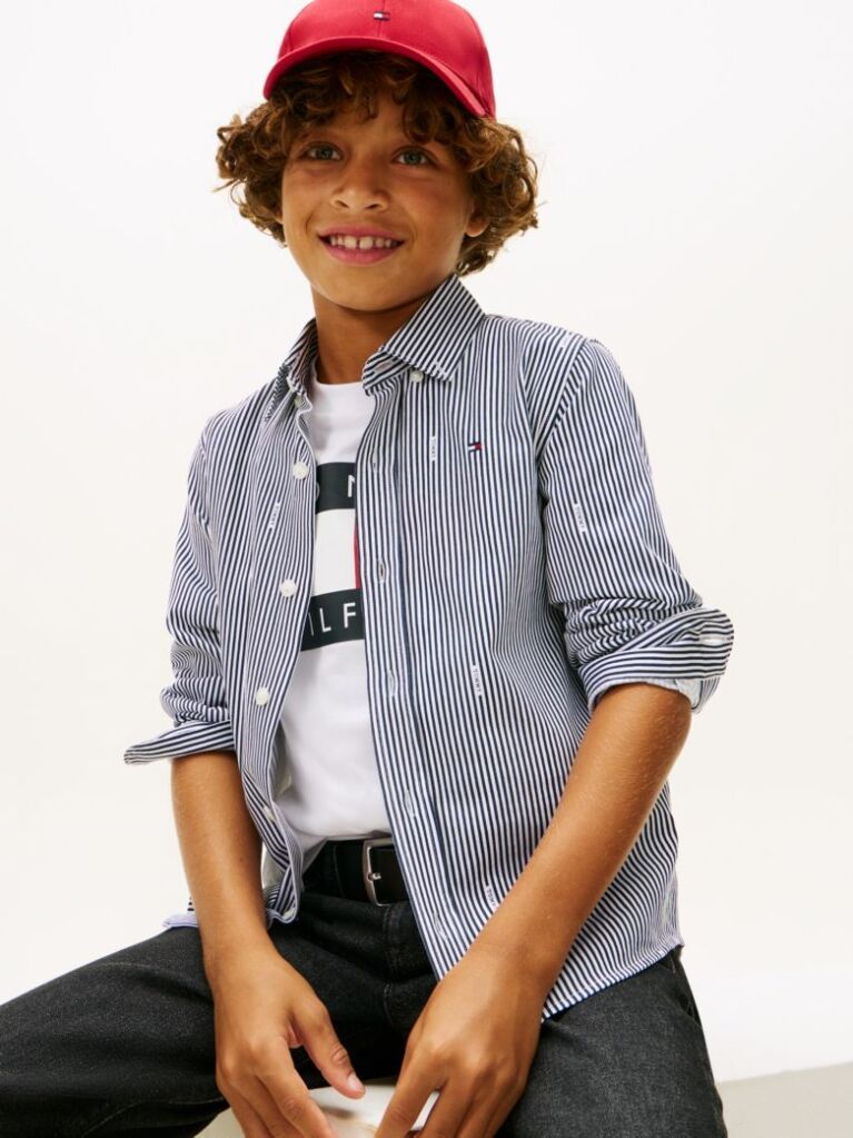 Multi Cotton Stripe Shirt  Boys
