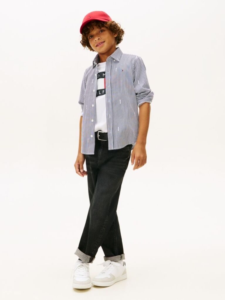 Multi Cotton Stripe Shirt  Boys