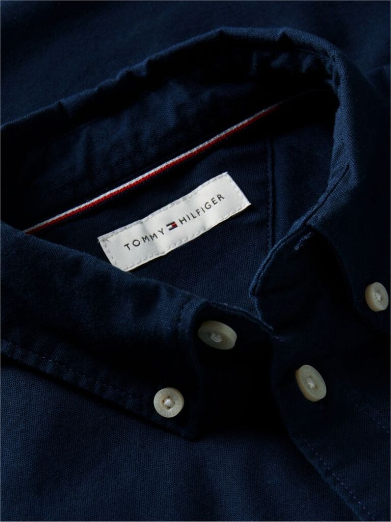 Blue Stretch Cotton Poplin Shirt  Boys