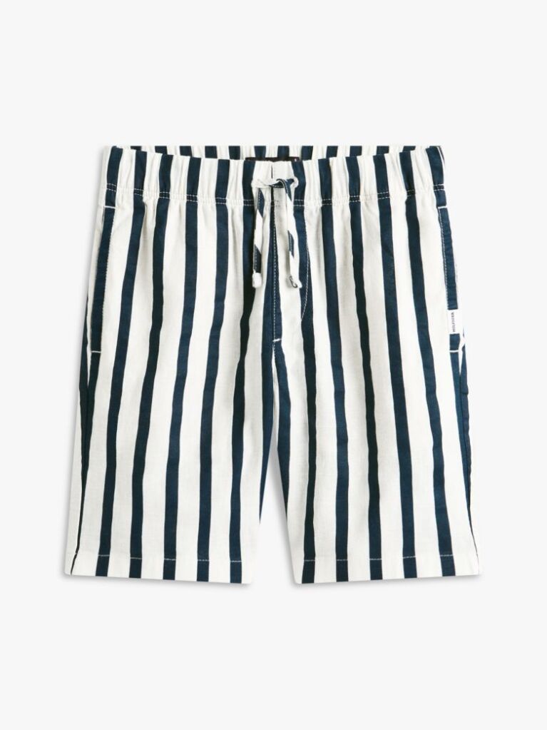 Multi Linen Blend Stripe Relaxed Shorts  Boys