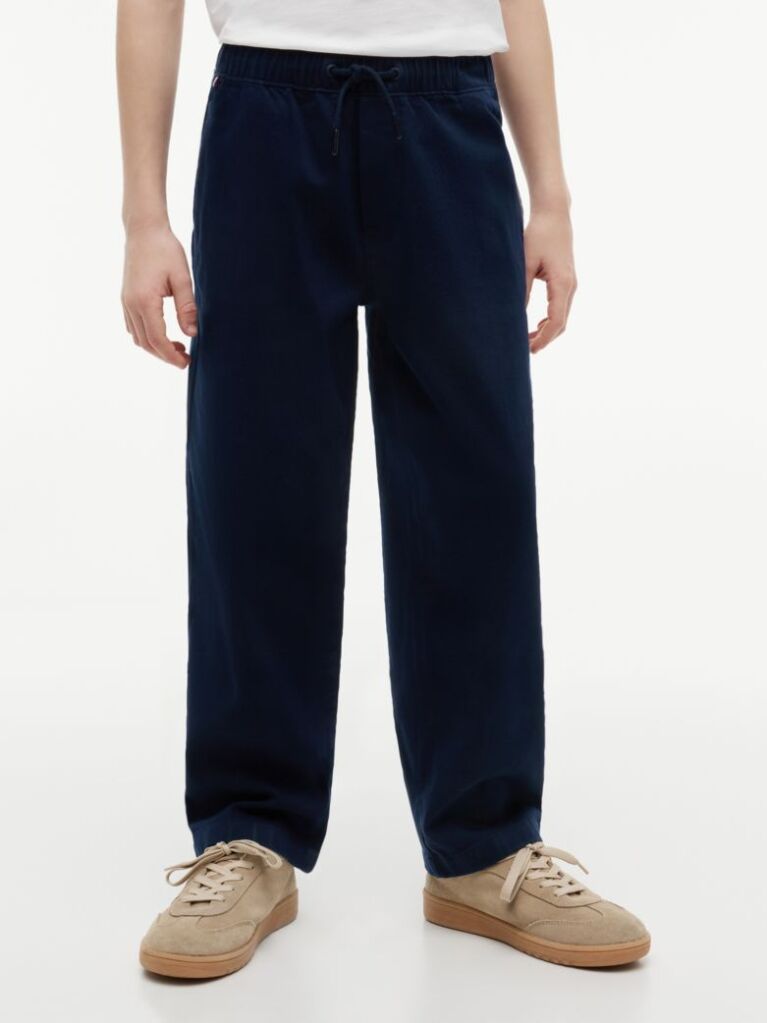 Blue Essential Loose Twill Trousers  Boys