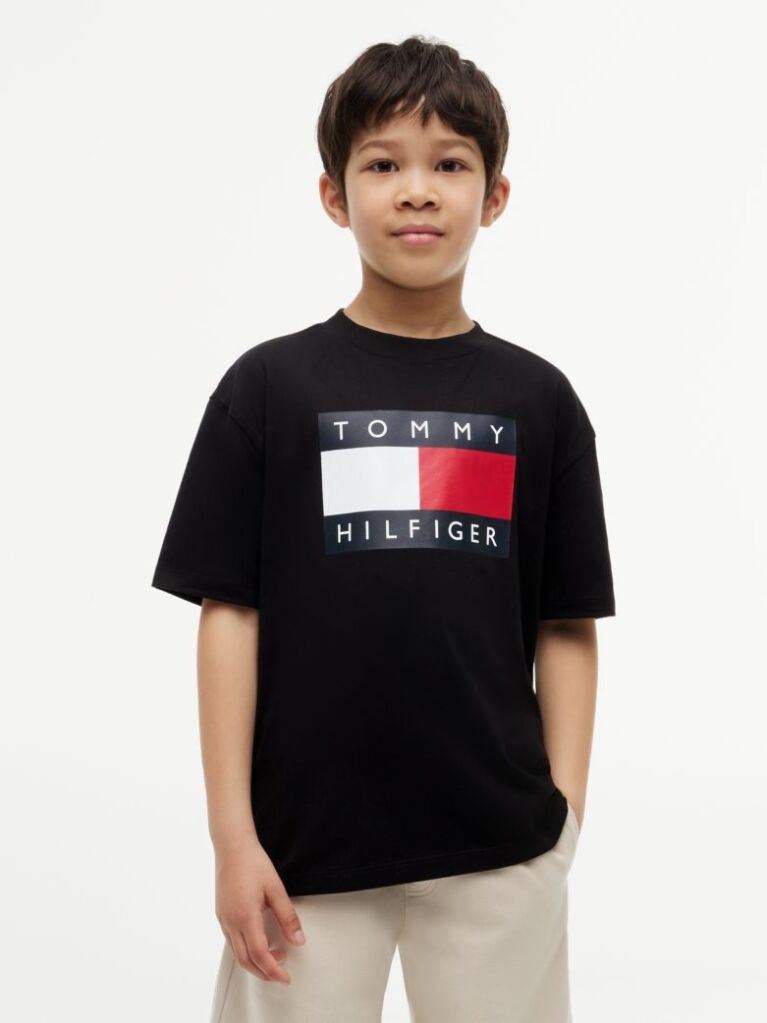 Black Heritage Flag Print Jersey T-Shirt  Boys