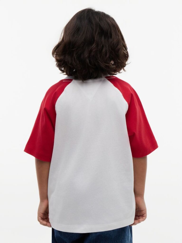 Red Logo Colour-Blocked Raglan Sleeve T-Shirt  Boys