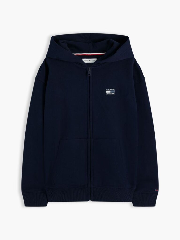 Blue Tonal Flag Logo Terry Zip-Thru Hoody  Boys