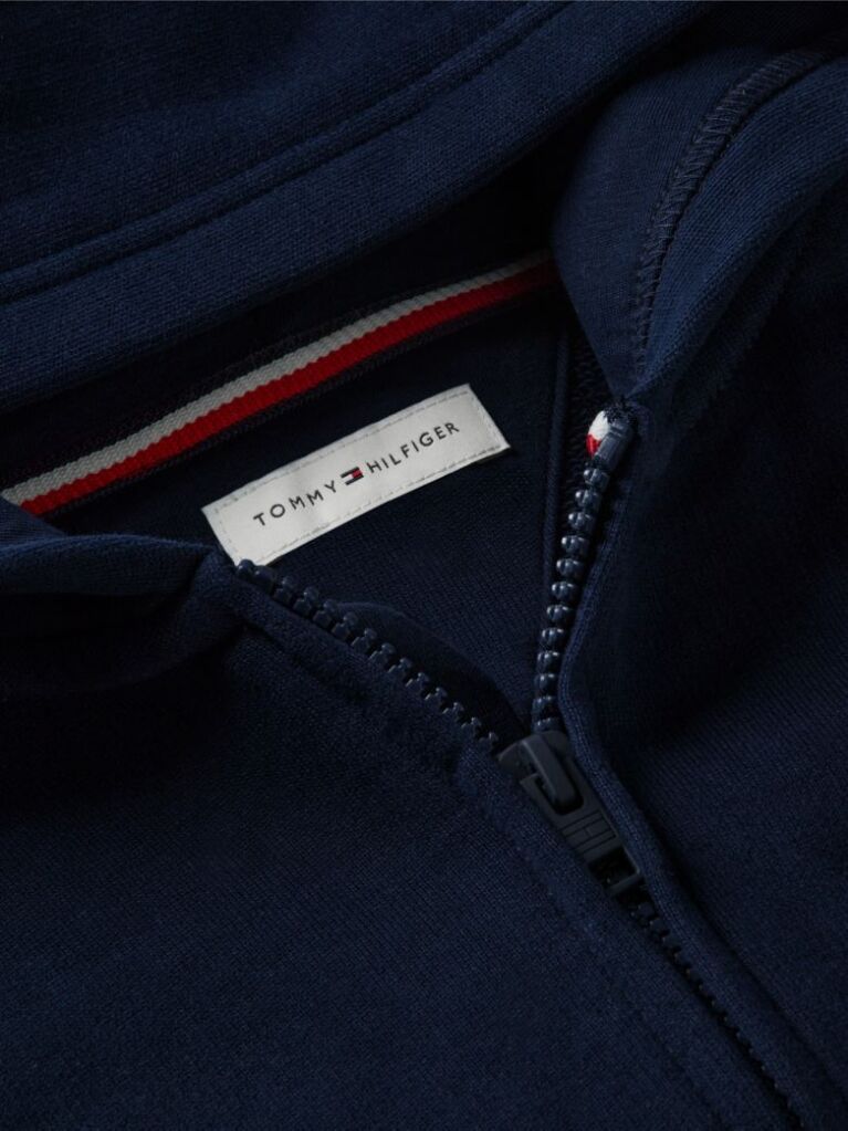 Blue Tonal Flag Logo Terry Zip-Thru Hoody  Boys