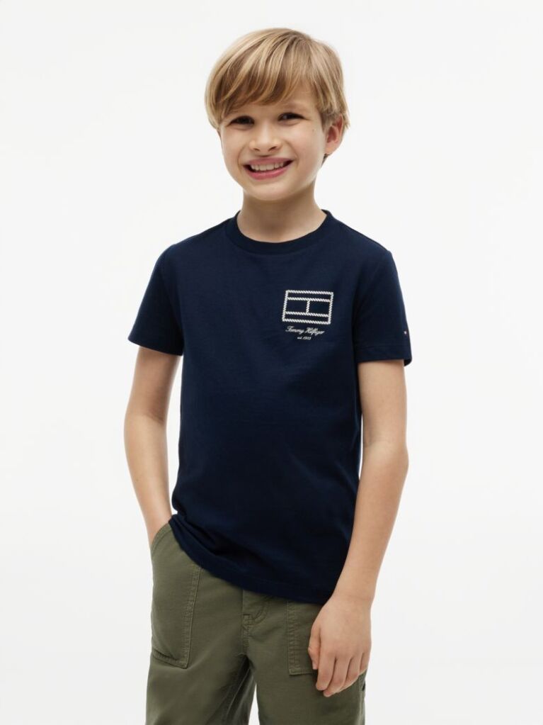Blue Outline Flag Logo Jersey T-Shirt  Boys