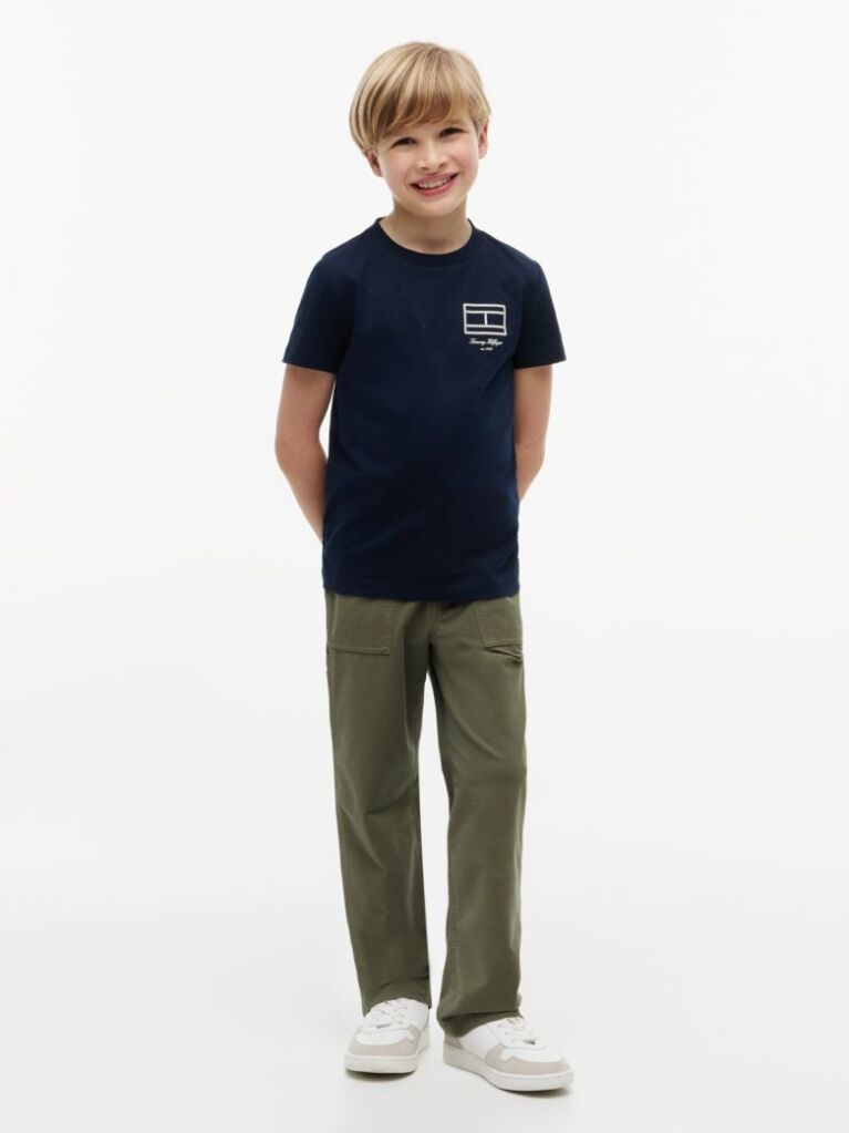 Blue Outline Flag Logo Jersey T-Shirt  Boys