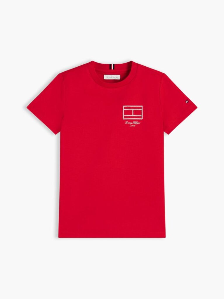 Red Outline Flag Logo Jersey T-Shirt  Boys