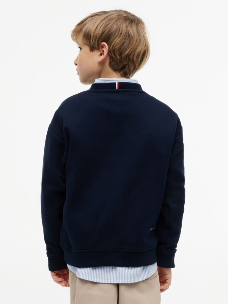 Blue Outline Flag Logo Terry Sweatshirt  Boys