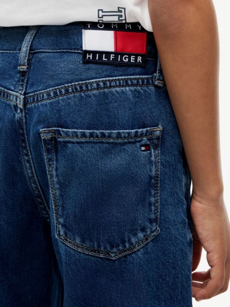 Denim Flag Embroidery Loose Jeans  Boys