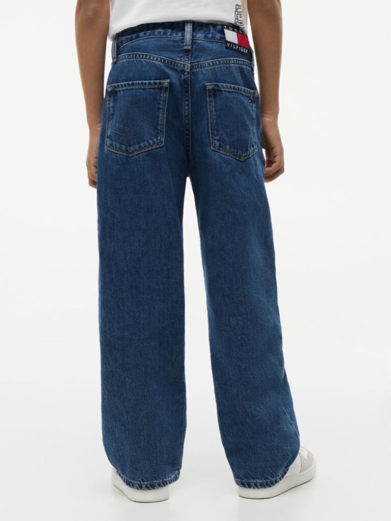 Denim Flag Embroidery Loose Jeans  Boys