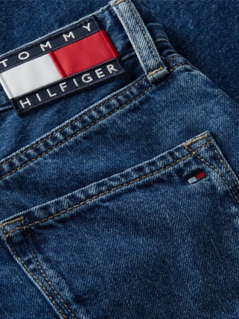 Denim Flag Embroidery Loose Jeans  Boys