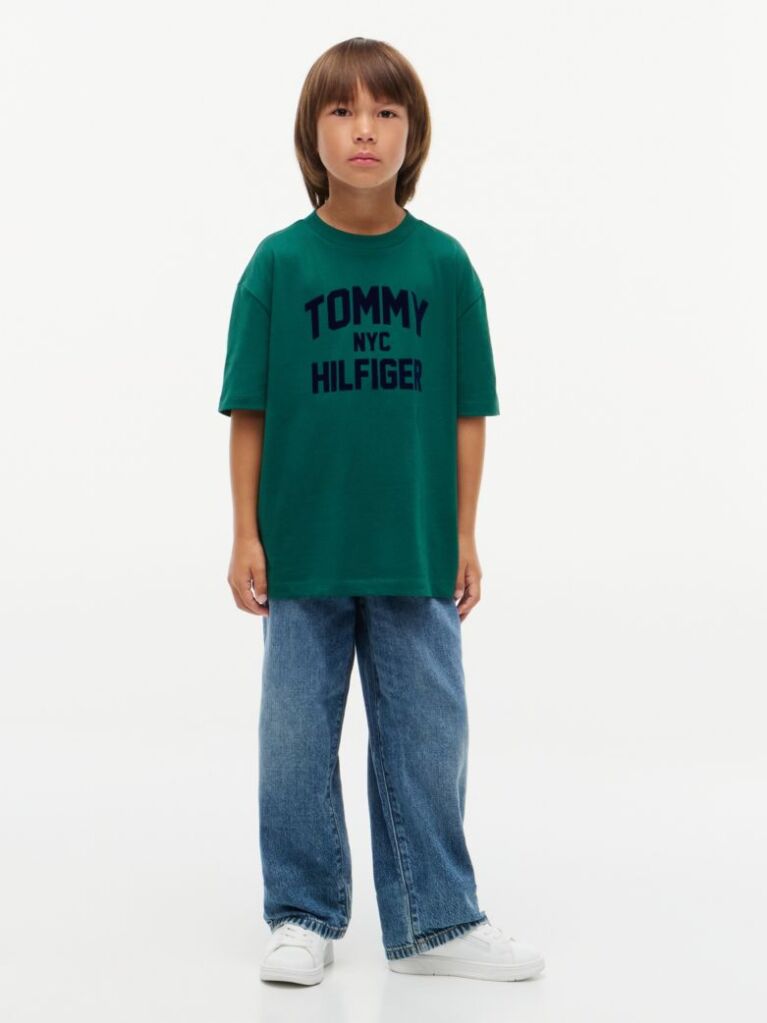 Green Logo Jersey Crew Neck T-Shirt  Boys