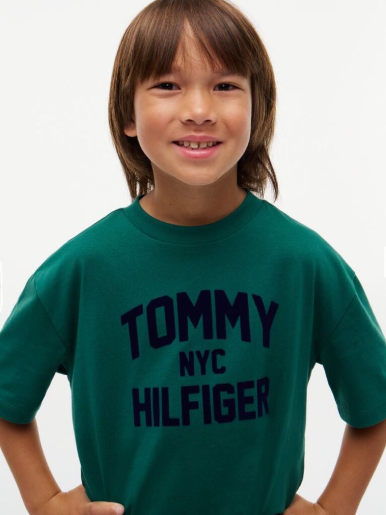 Green Logo Jersey Crew Neck T-Shirt  Boys
