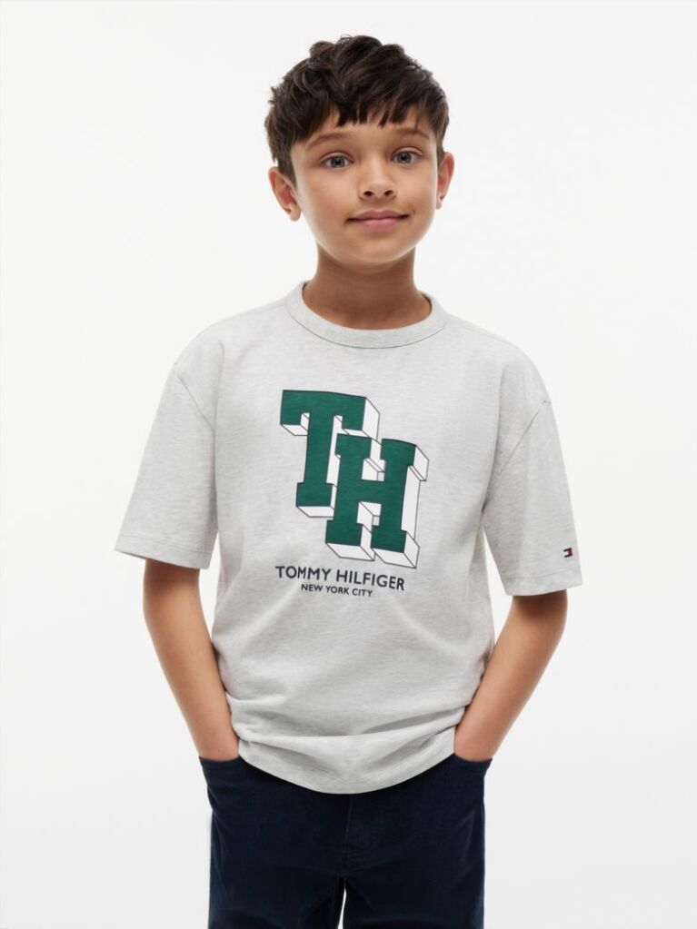 Grey Varsity Logo Jersey T-Shirt  Boys