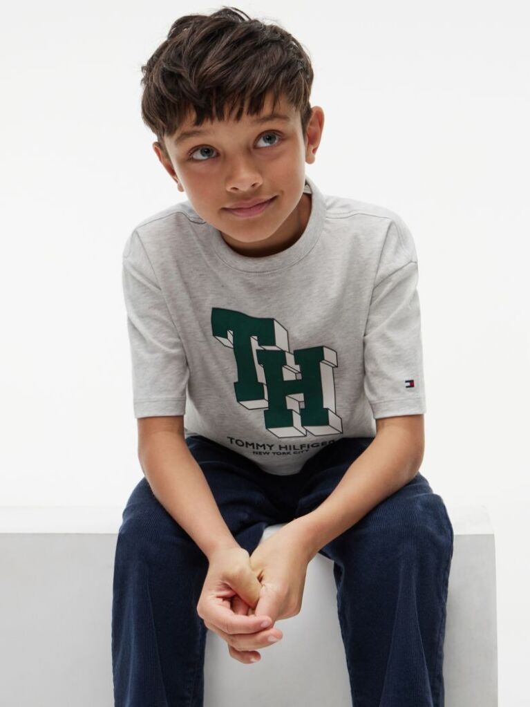 Grey Varsity Logo Jersey T-Shirt  Boys