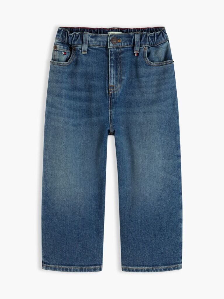 Blue Graphic Elasticated Waist Wide Leg Jeans  Boys