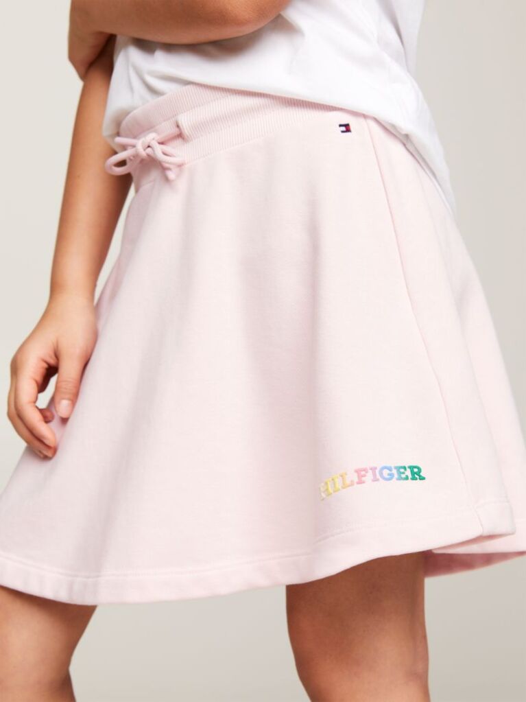 Pink Hilfiger Monotype Drawstring Waistband Skirt  Girls