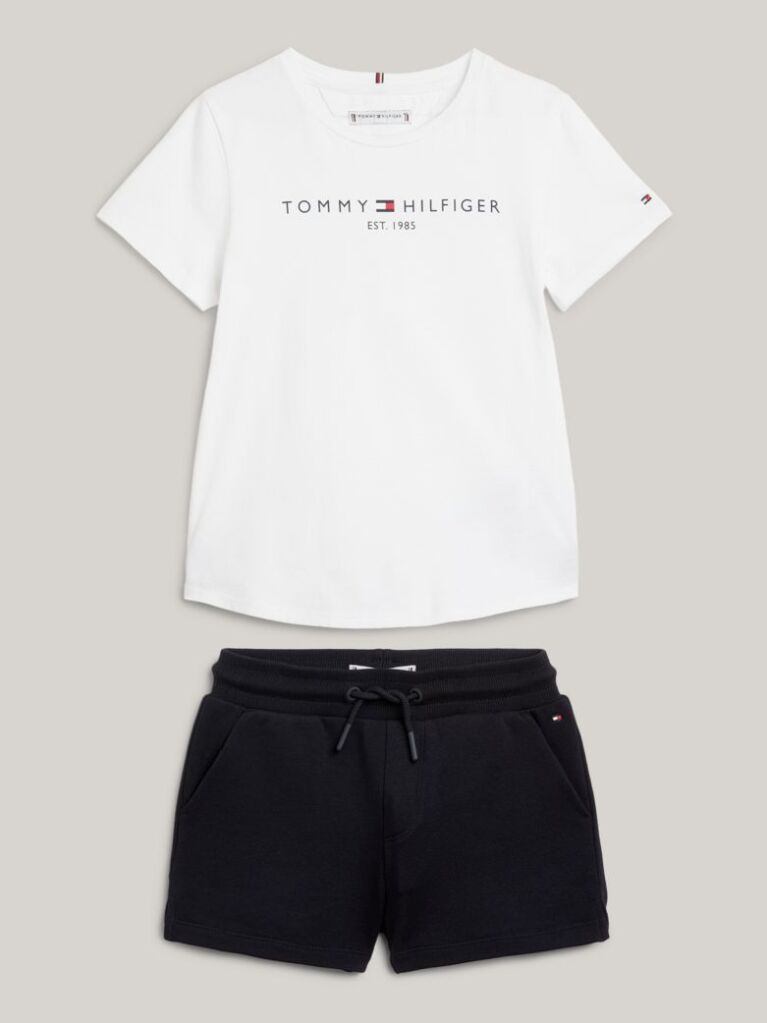 Blue Essential Slim Fit T-Shirt and Shorts Set  Girls