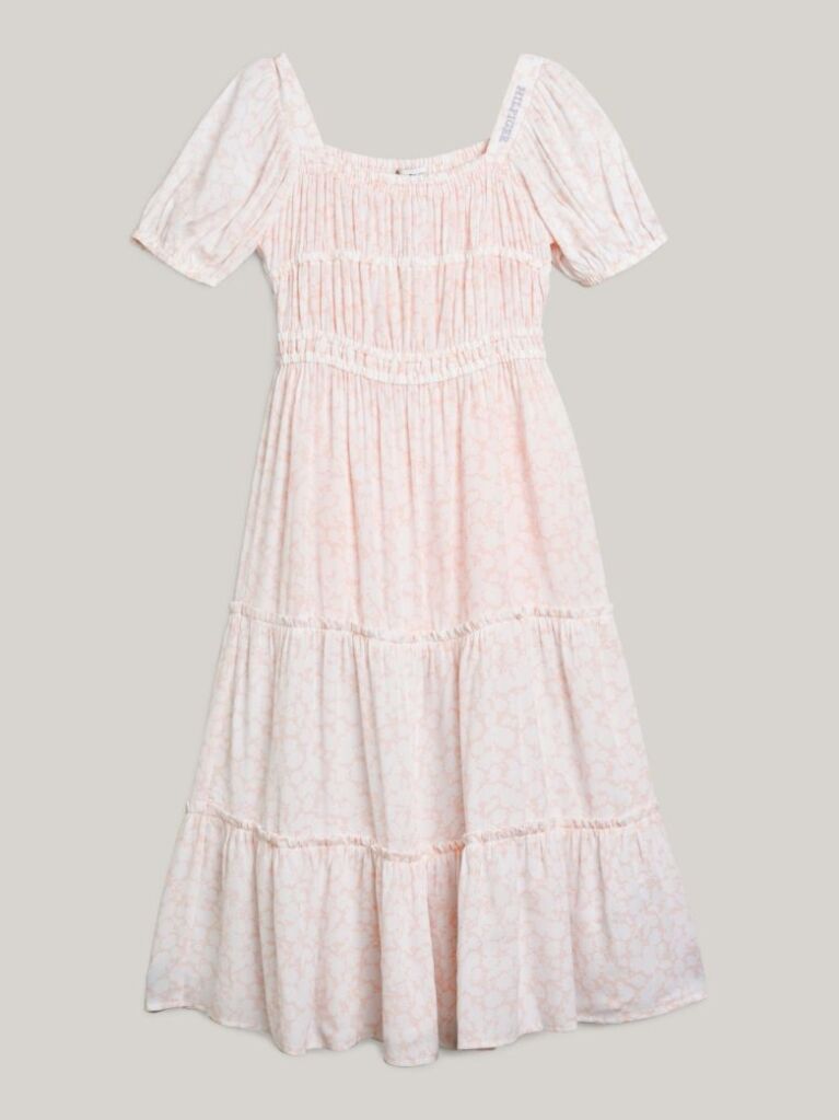 Pink Ditsy Floral Print Dress And Scrunchie Set  Girls