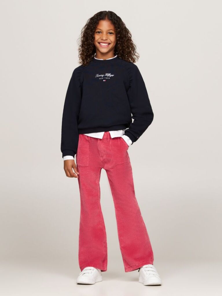 Blue Script Logo Relaxed Sweatshirt  Girls