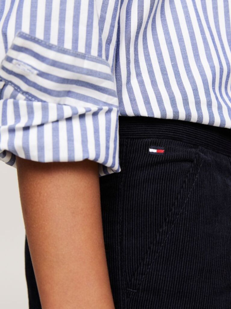 Blue Corduroy Wide Leg Chinos  Girls
