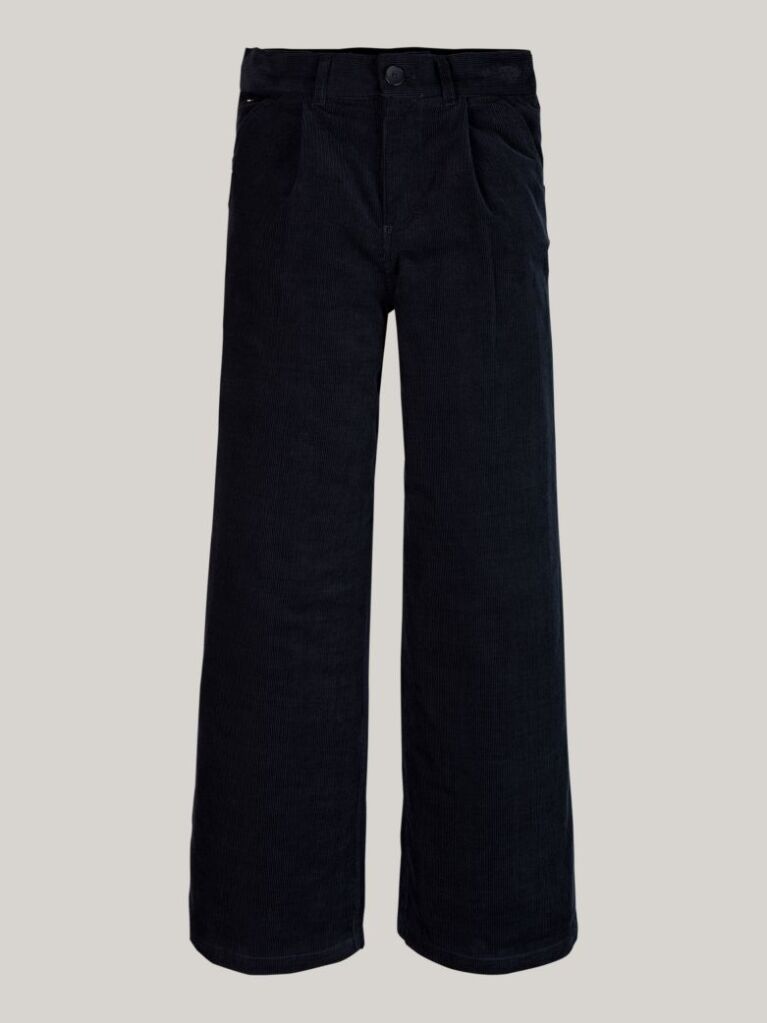 Blue Corduroy Wide Leg Chinos  Girls