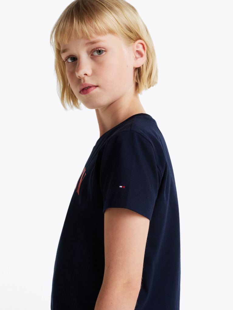 Blue Varsity Logo Crew Neck T-Shirt  Girls