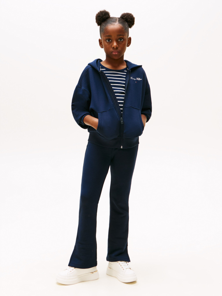 Blue Varsity Skinny Flared Leggings  Girls
