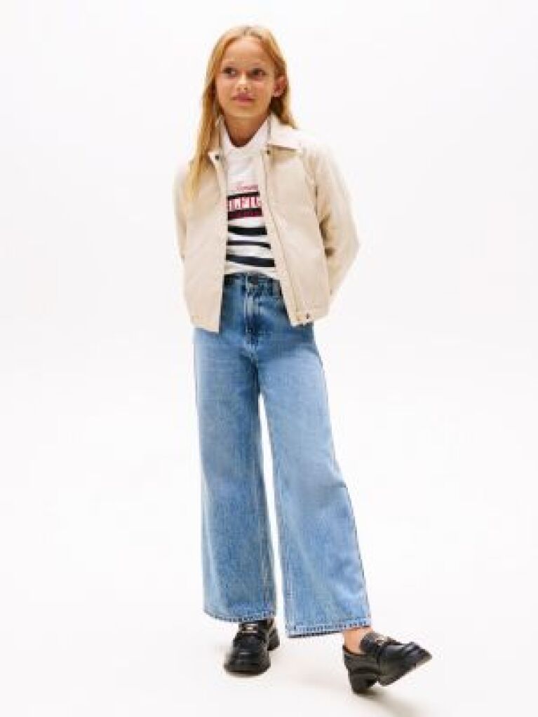 Blue Sequin Flag Wide Leg Jeans  Girls