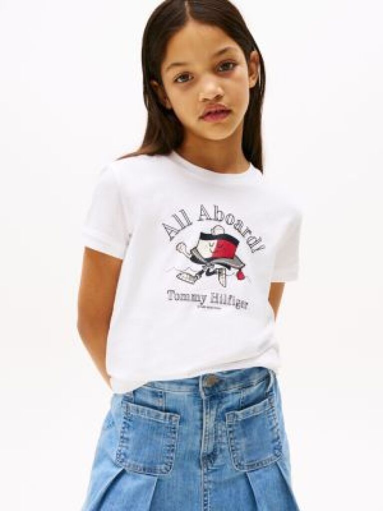 White Flag Character T-Shirt  Girls