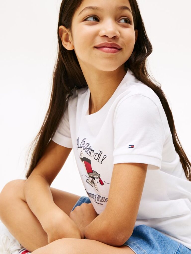 White Flag Character T-Shirt  Girls