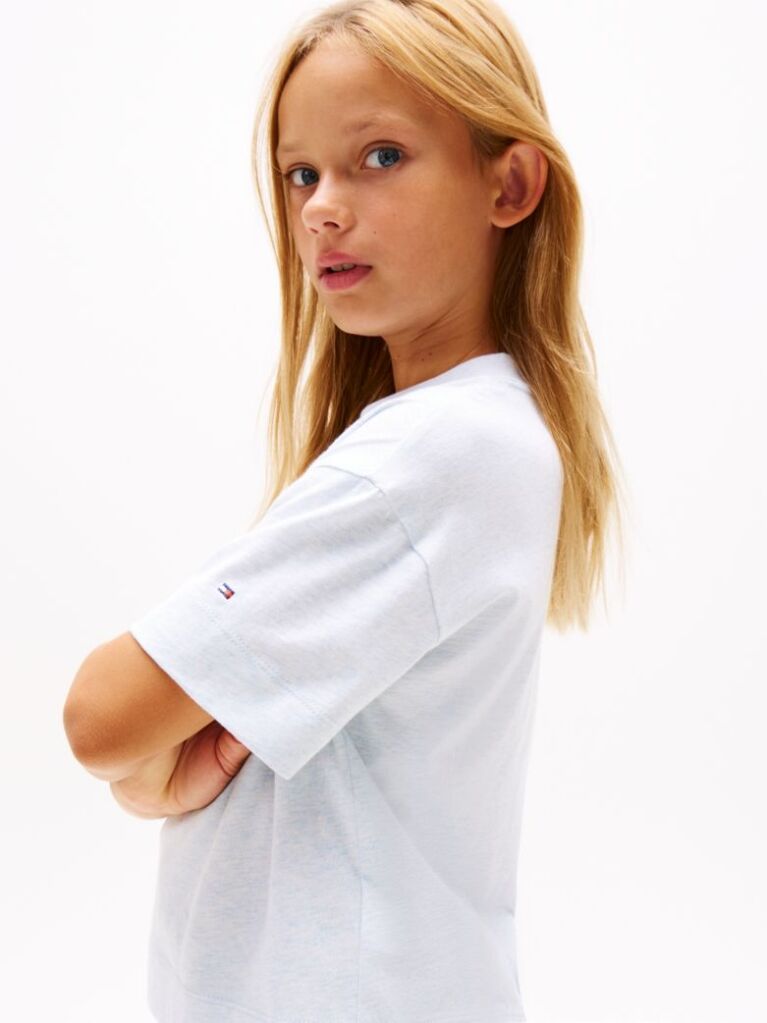 Blue Varsity Logo Mélange T-Shirt  Girls